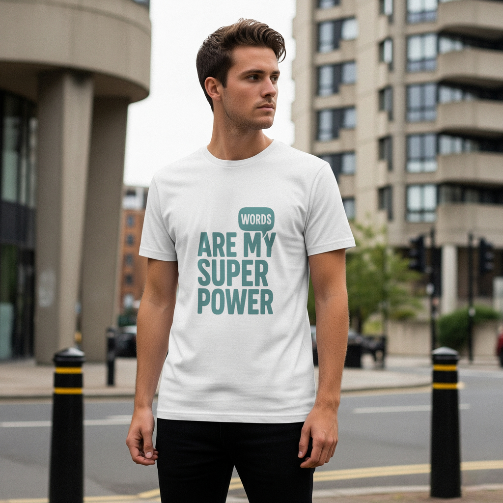 Speech Therapist Words Are My Superpower T-Shirt | Unique Gift | Graphic Tee