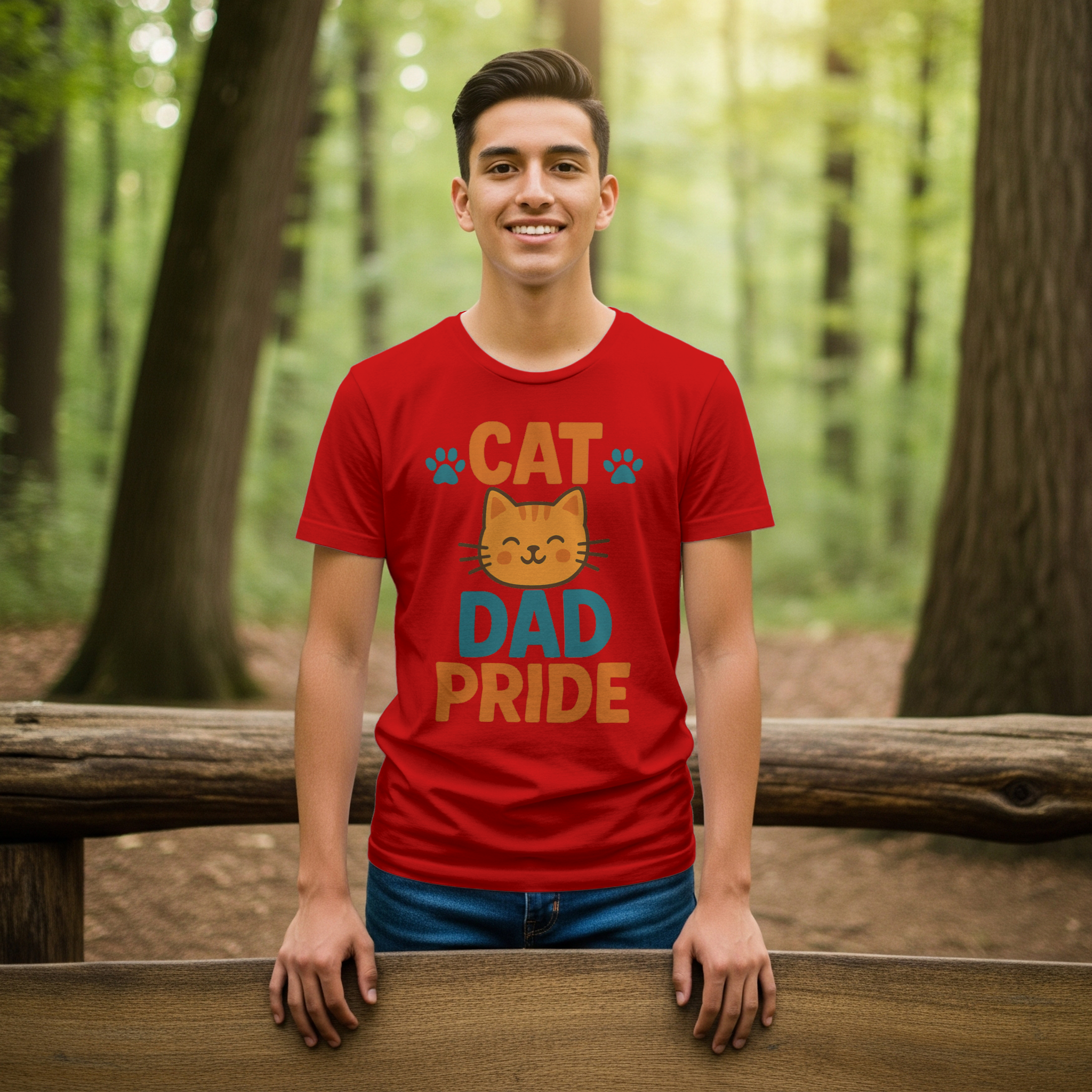 Proud Cat Dad The Legend The Myth T-Shirt | Gift for Him | Graphic Tee