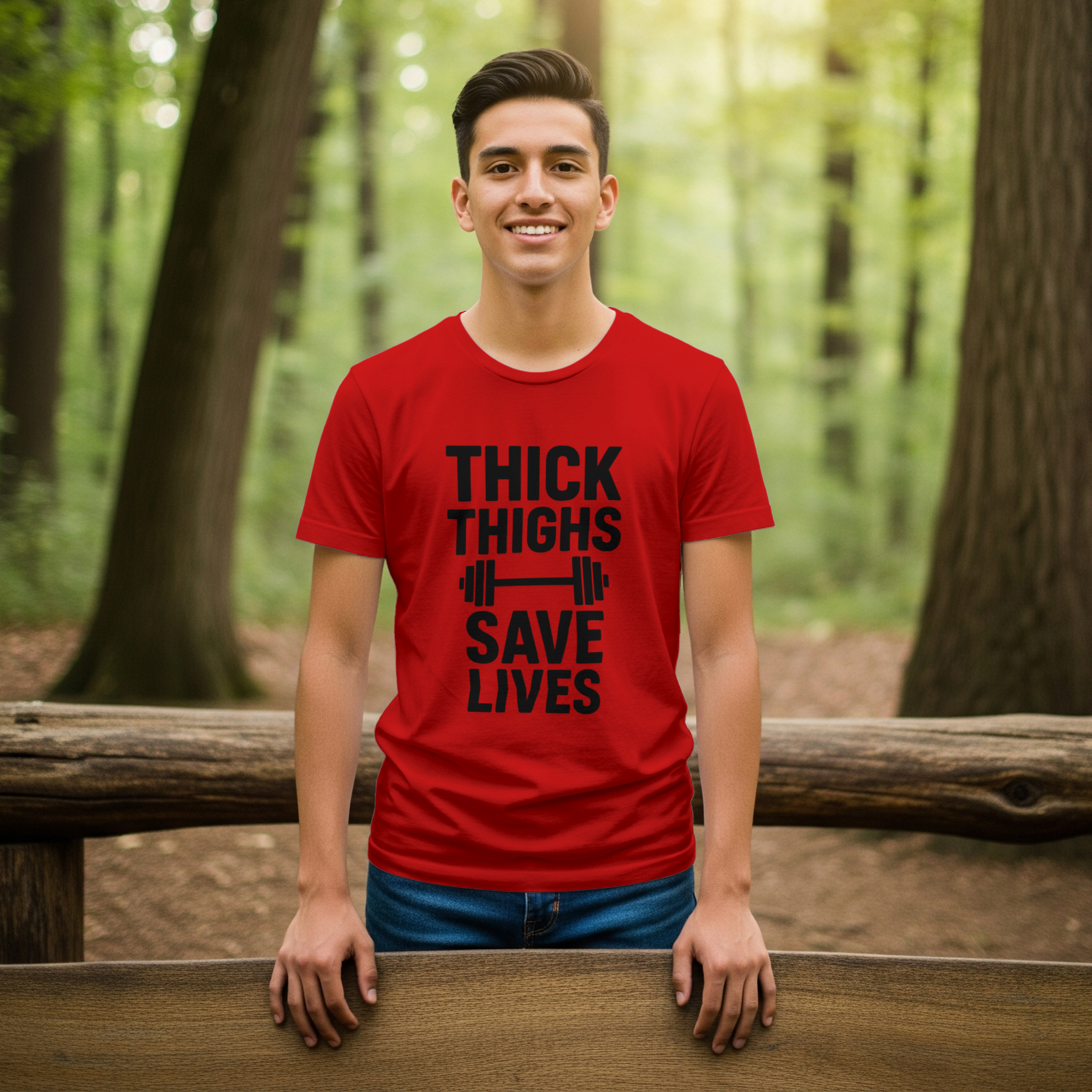 Thick Thighs Save Lives Gym T-Shirt | Unique Gift | Graphic Tee