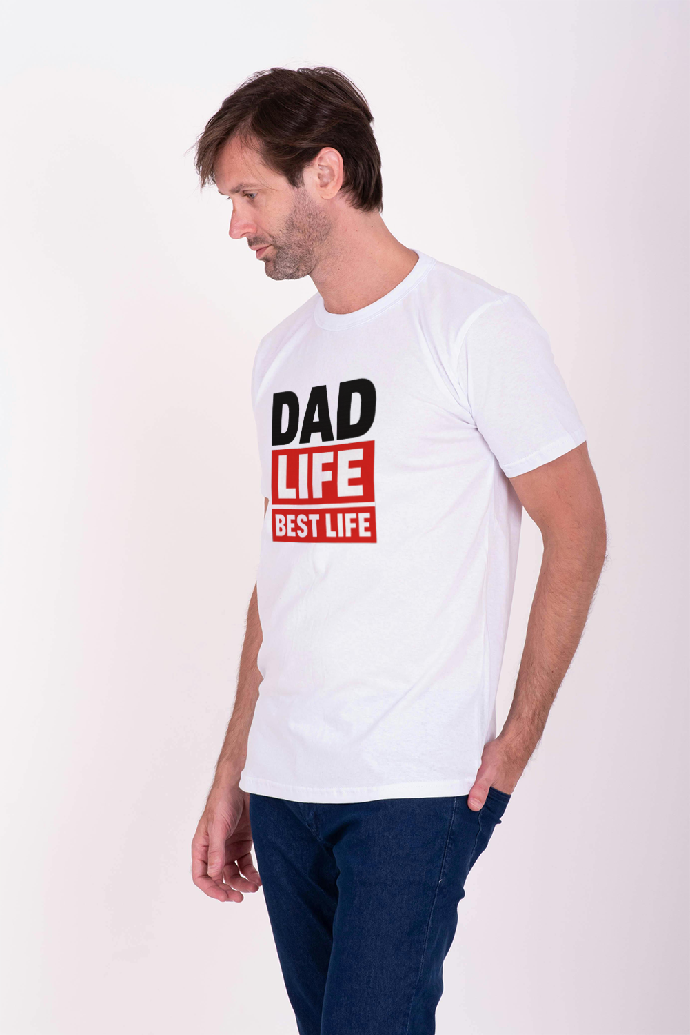 Dad Life Coffee And Chaos T-Shirt | Funny Dad Gift | Graphic Tee