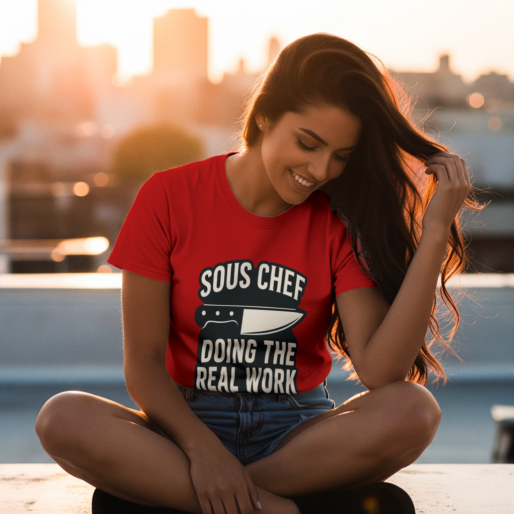 Sous Chef Doing The Real Work T-Shirt | Chef Gift | Graphic Tee