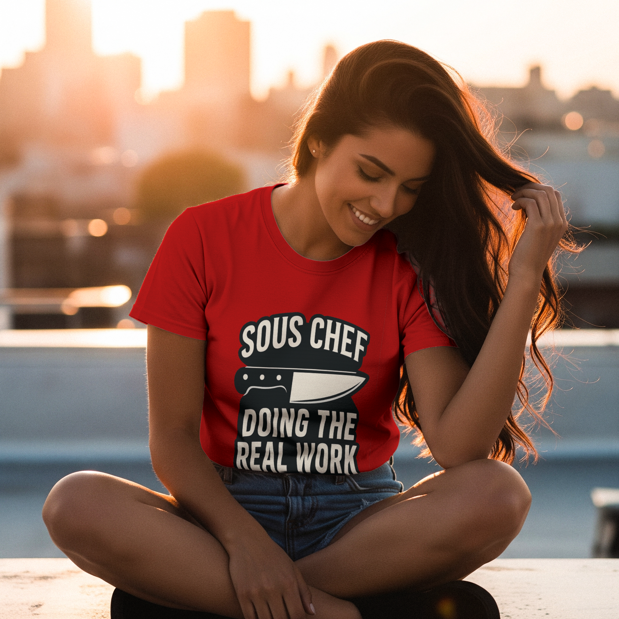 Sous Chef Doing The Real Work T-Shirt | Chef Gift | Graphic Tee