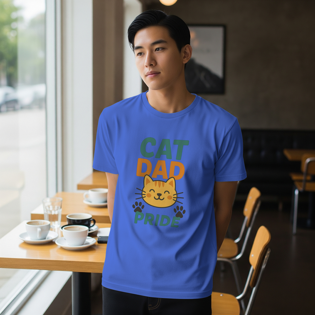 Cat Dad Approved By The Cat T-Shirt | Cat Lover Humor | Graphic Tee