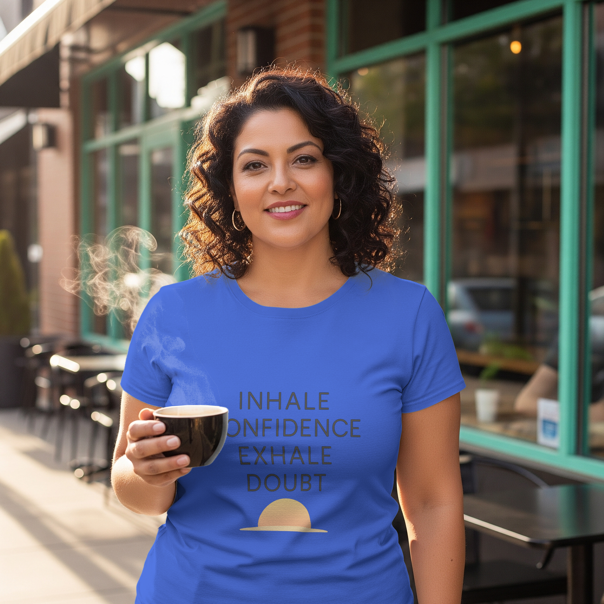 Inhale Confidence Exhale Doubt Motivational T-Shirt | Unique Gift | Graphic Tee