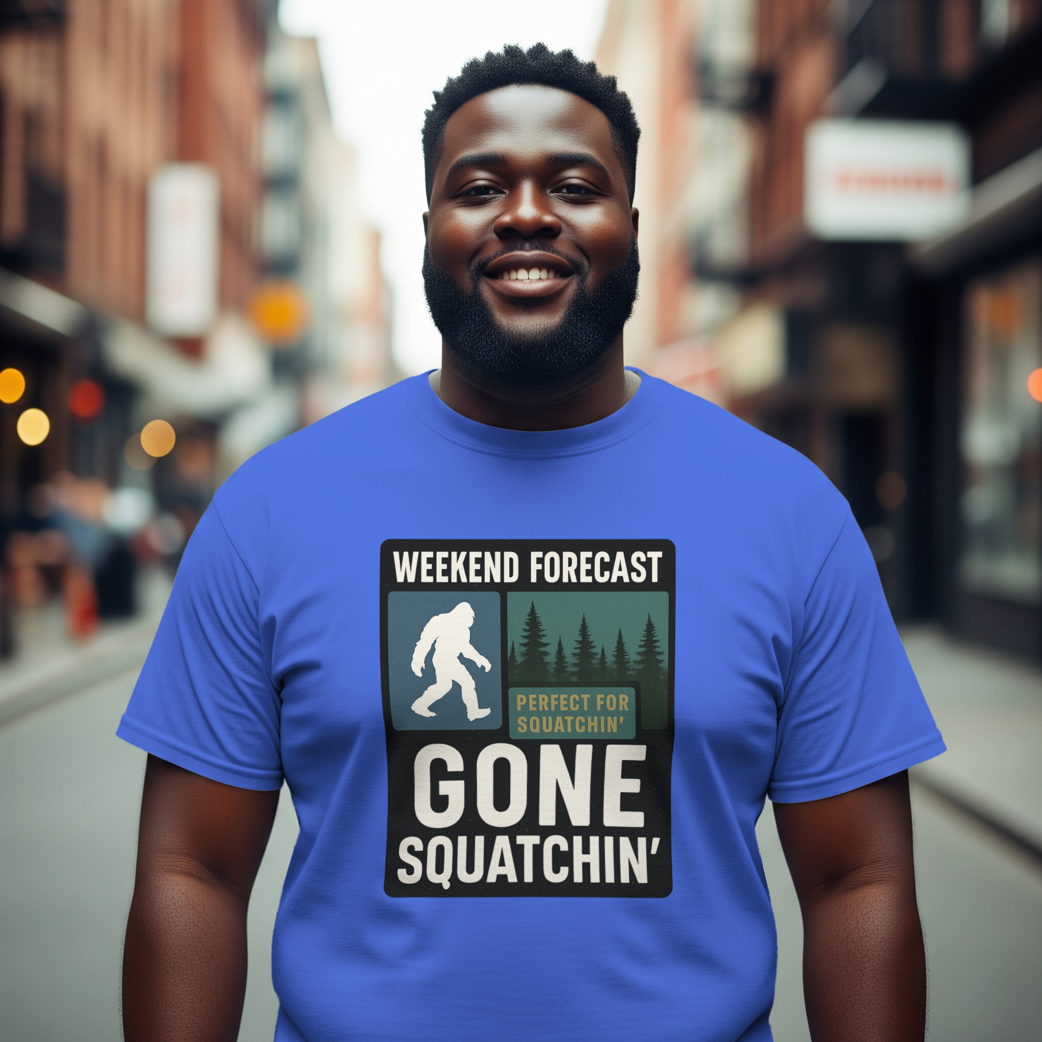 Gone Squatchin Weekend Forecast T-Shirt | Unique Gift | Graphic Tee