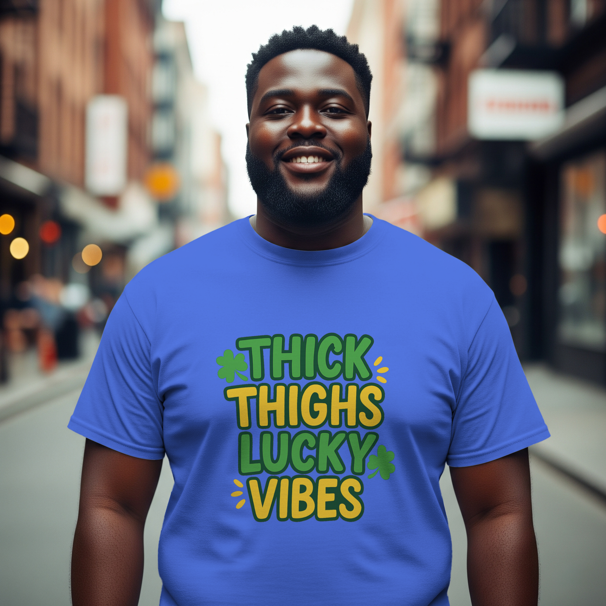 Thick Thighs Lucky Vibes St Patricks T-Shirt | Unique Gift | Graphic Tee