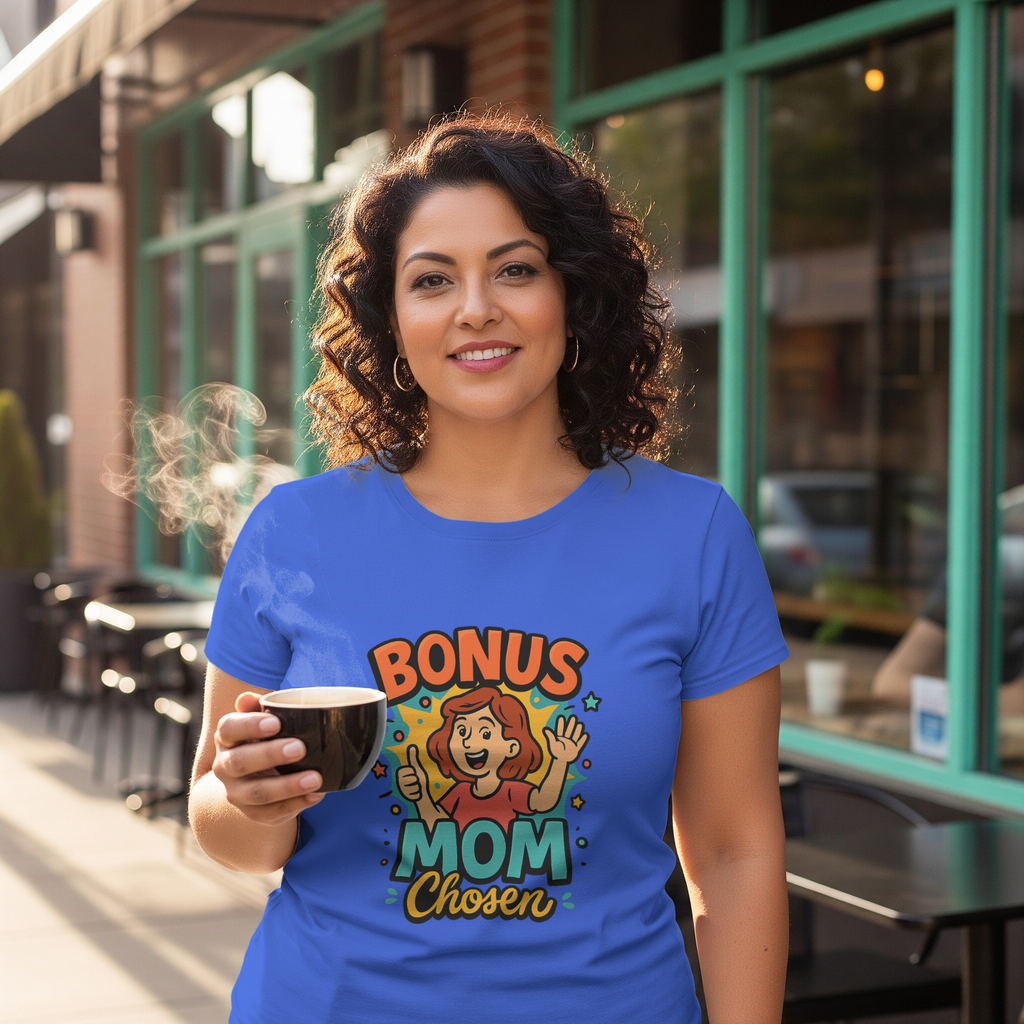 Bonus Mom Showing Up Every Single Day T-Shirt | Stepmom Gift | Graphic Tee