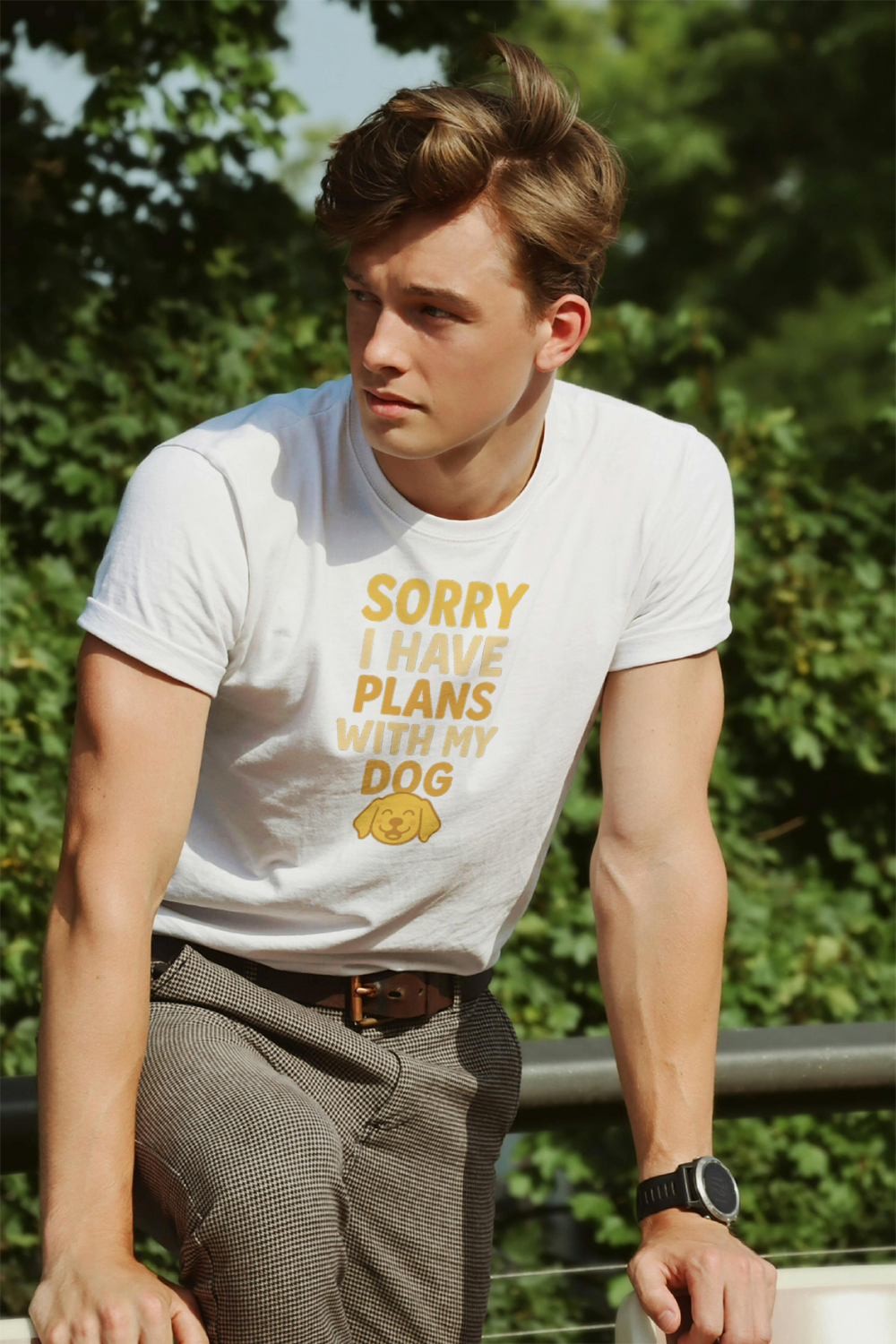 Sorry I Have Plans With My Dog T-Shirt | Dog Lover Gift | Graphic Tee