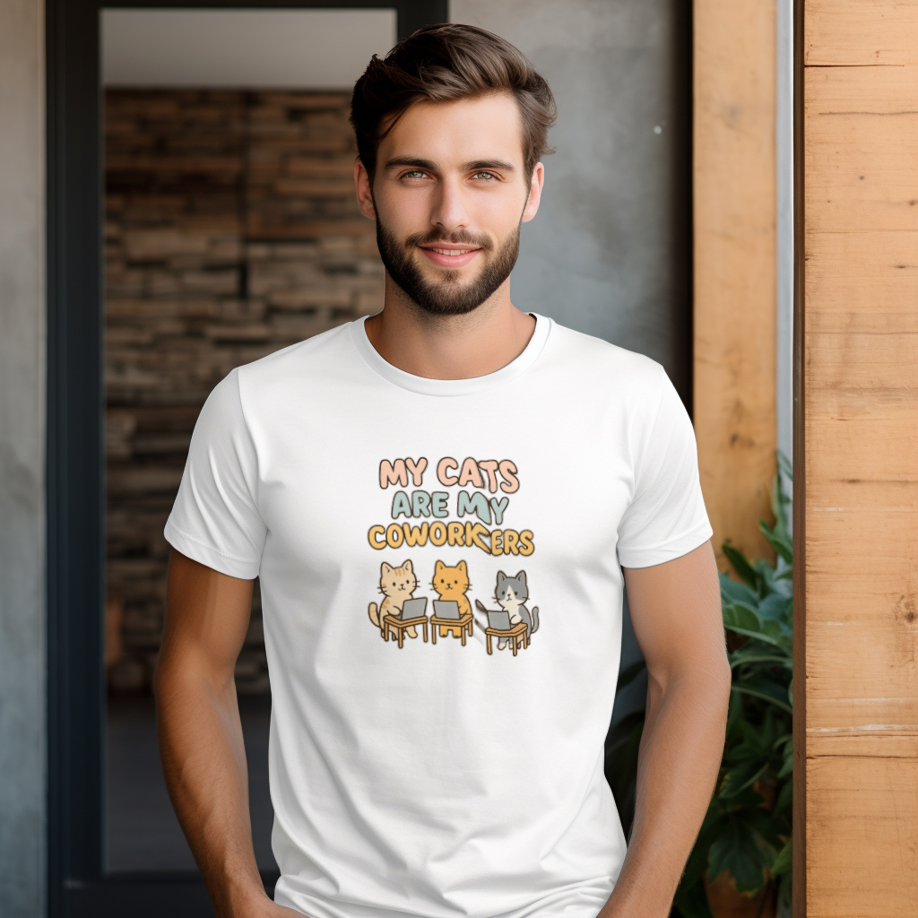 My Cats Are My Coworkers T-Shirt | Cat Lover Gift | Graphic Tee