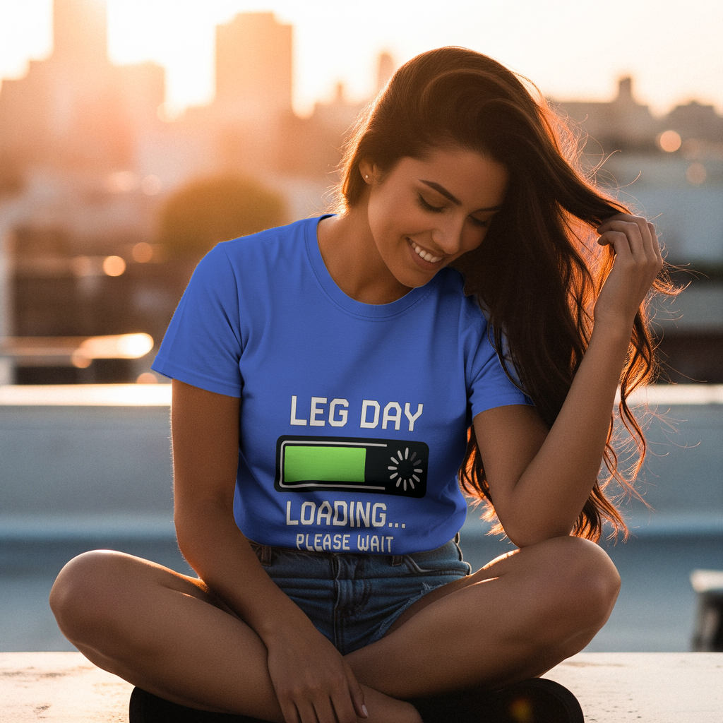 Leg Day Loading Please Wait Gym T-Shirt | Unique Gift | Graphic Tee