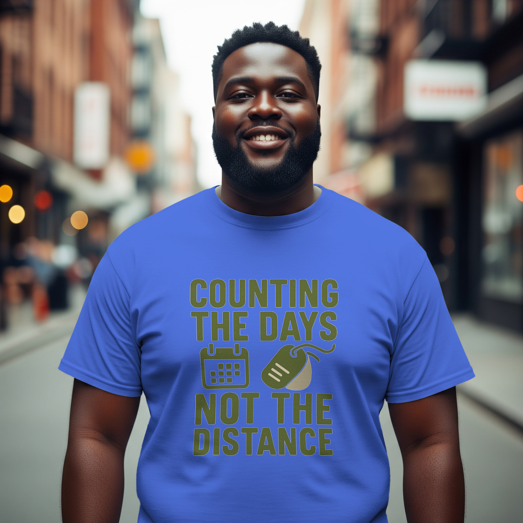 Deployed Soldier Counting The Days Not The Distance T-Shirt | Unique Gift | Graphic Tee