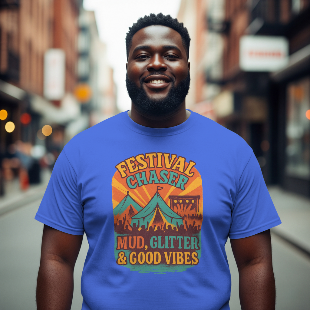 Festival Chaser Mud Glitter And Good Vibes T-Shirt | Unique Gift | Graphic Tee