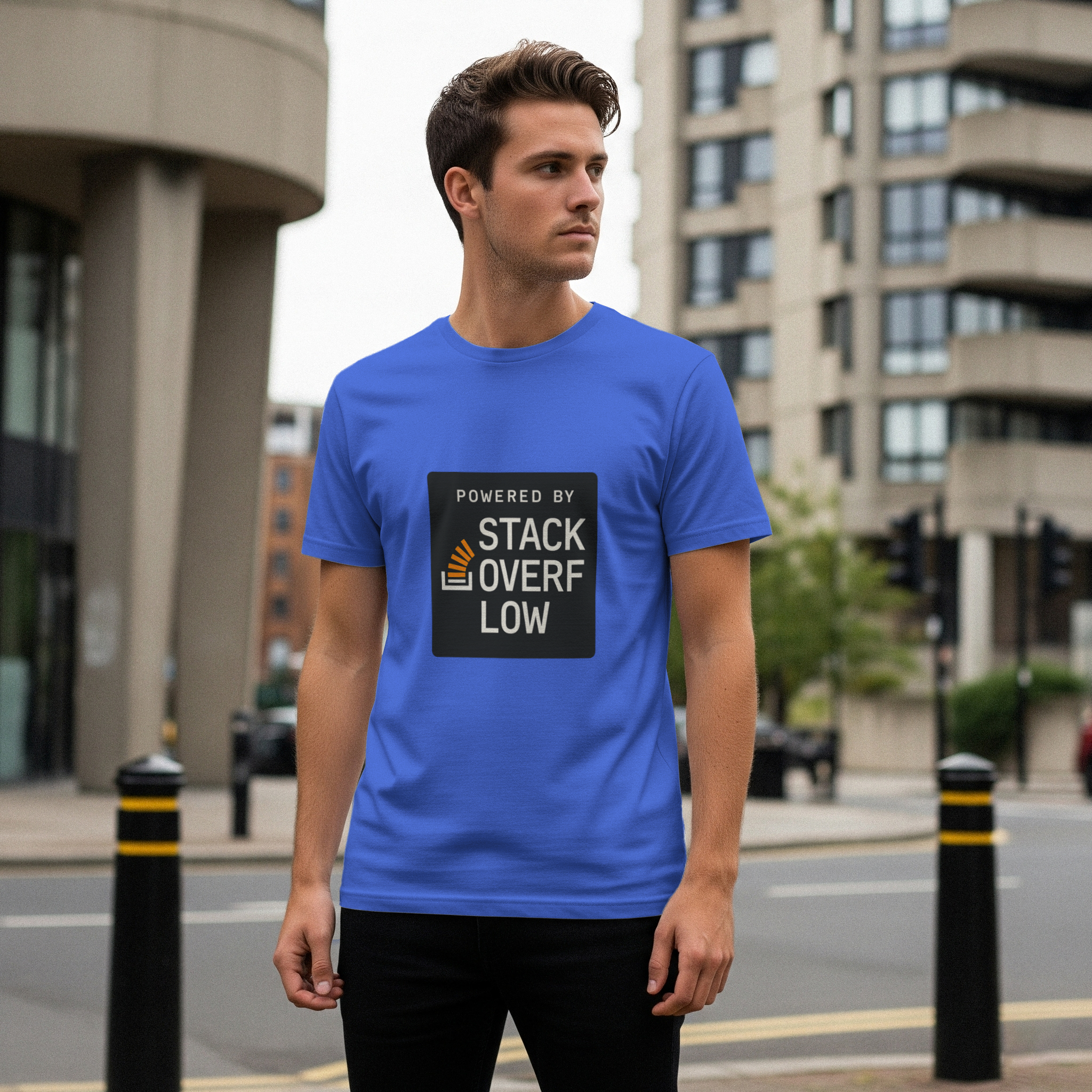 Software Engineer Powered By Stack Overflow T-Shirt | Unique Gift | Graphic Tee