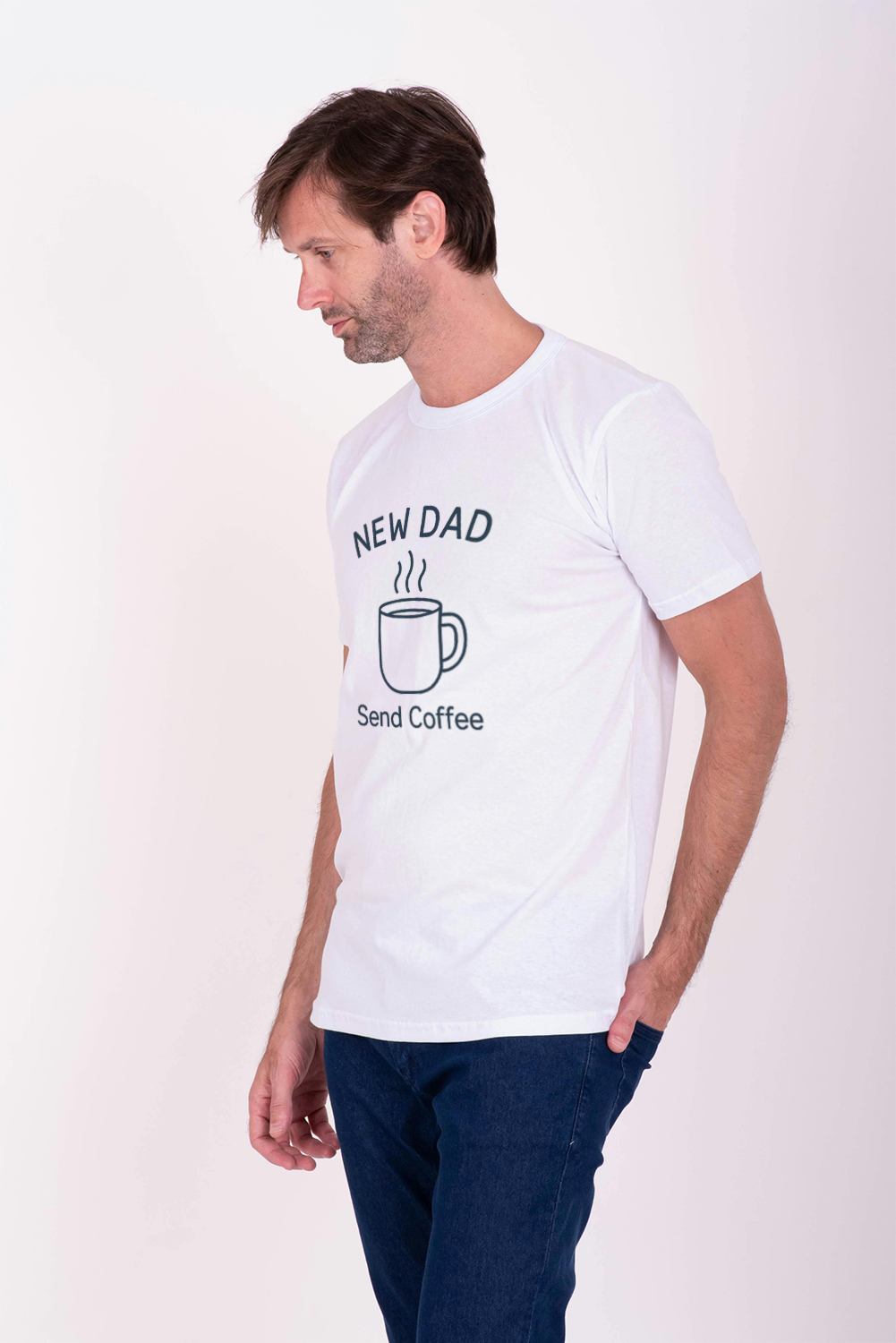 New Dad Send Coffee And Sleep T-Shirt | Funny New Dad Gift | Graphic Tee