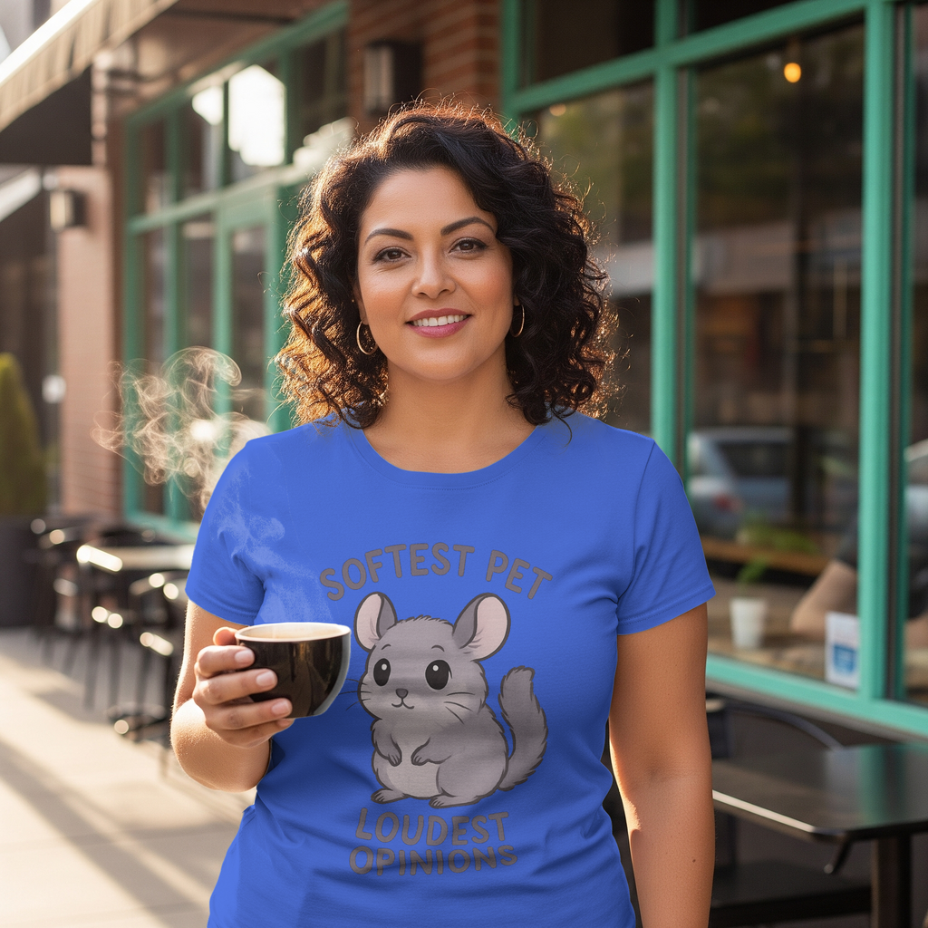 Chinchilla Mom Softest Pet Loudest Opinions T-Shirt