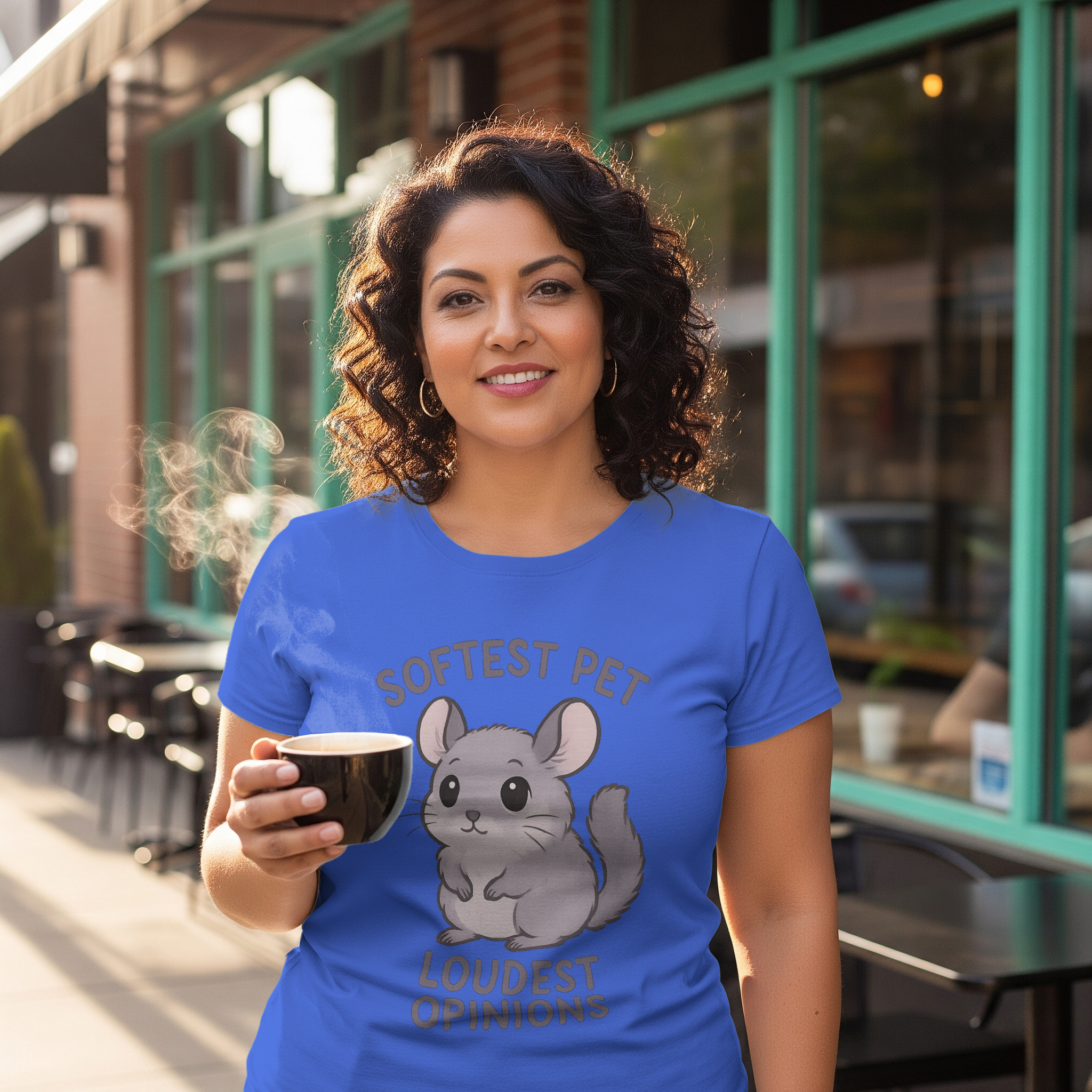 Chinchilla Mom Softest Pet Loudest Opinions T-Shirt