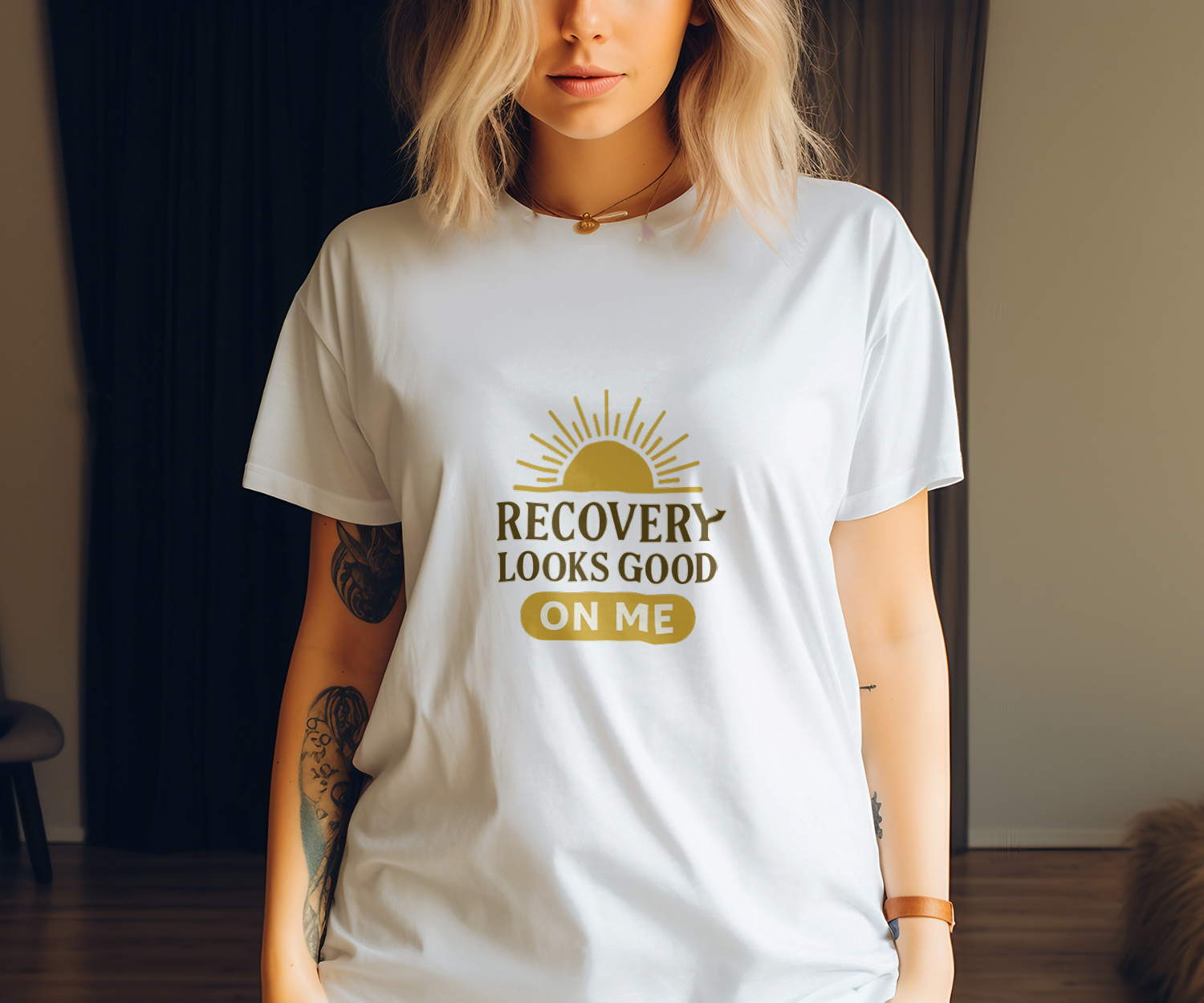 Sober And Thriving Recovery Looks Good On Me T-Shirt