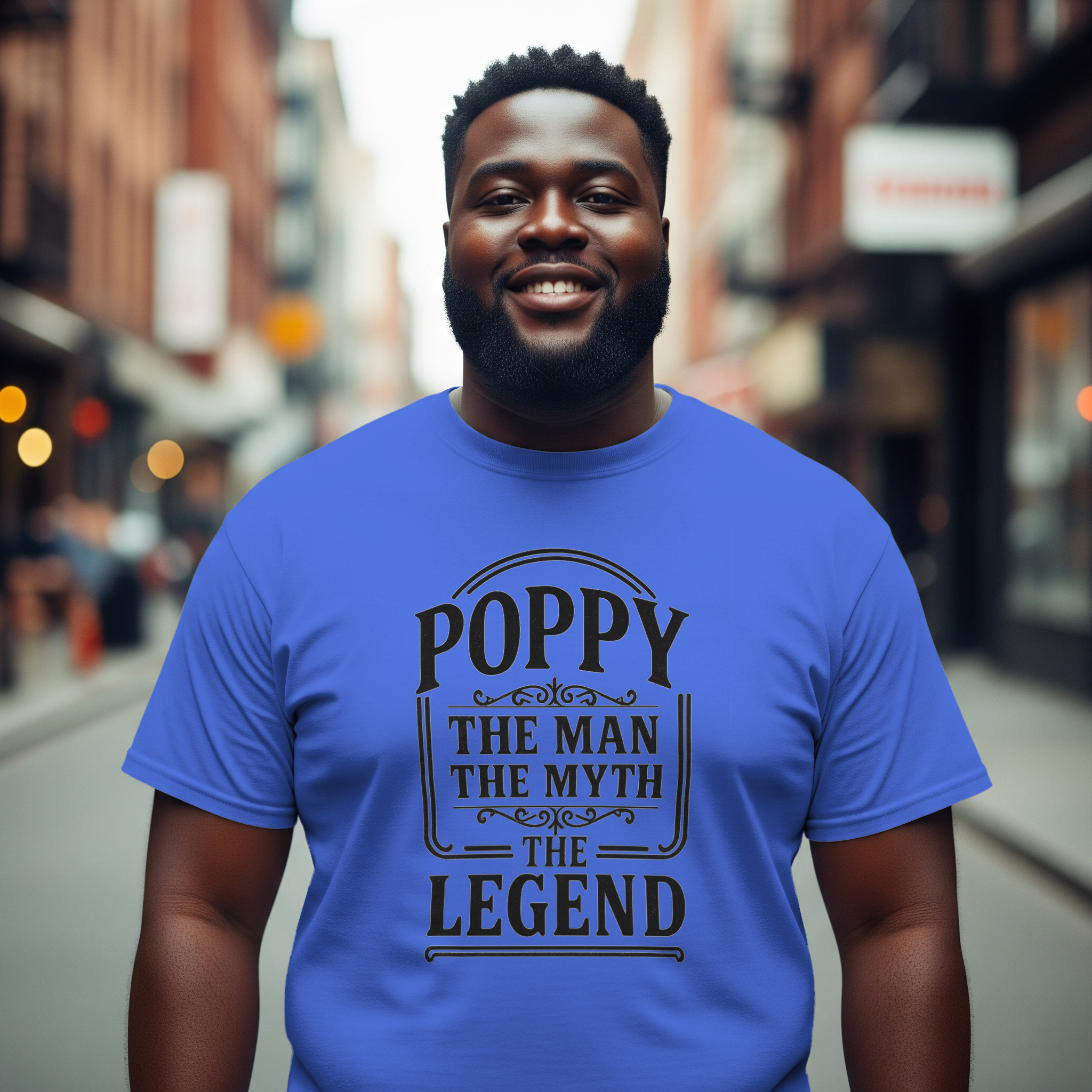 Poppy The Man The Myth Grandfather T-Shirt | Unique Gift | Graphic Tee