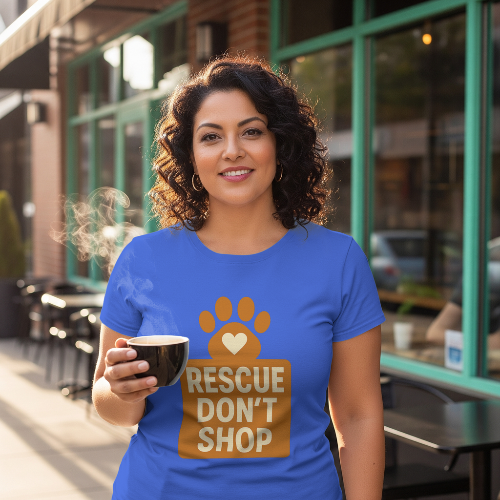 Rescue Don't Shop T-Shirt | Unique Gift | Graphic Tee