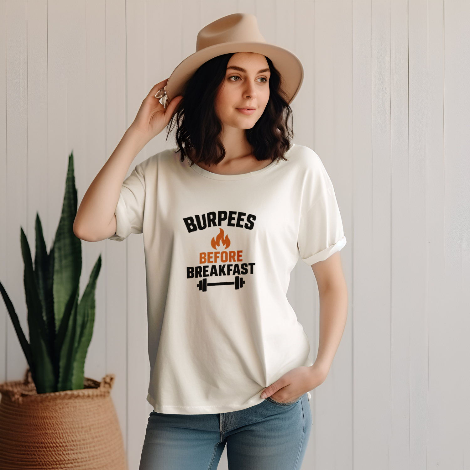 CrossFit Mom Burpees Before Breakfast T-Shirt | Gift for Mom | Graphic Tee
