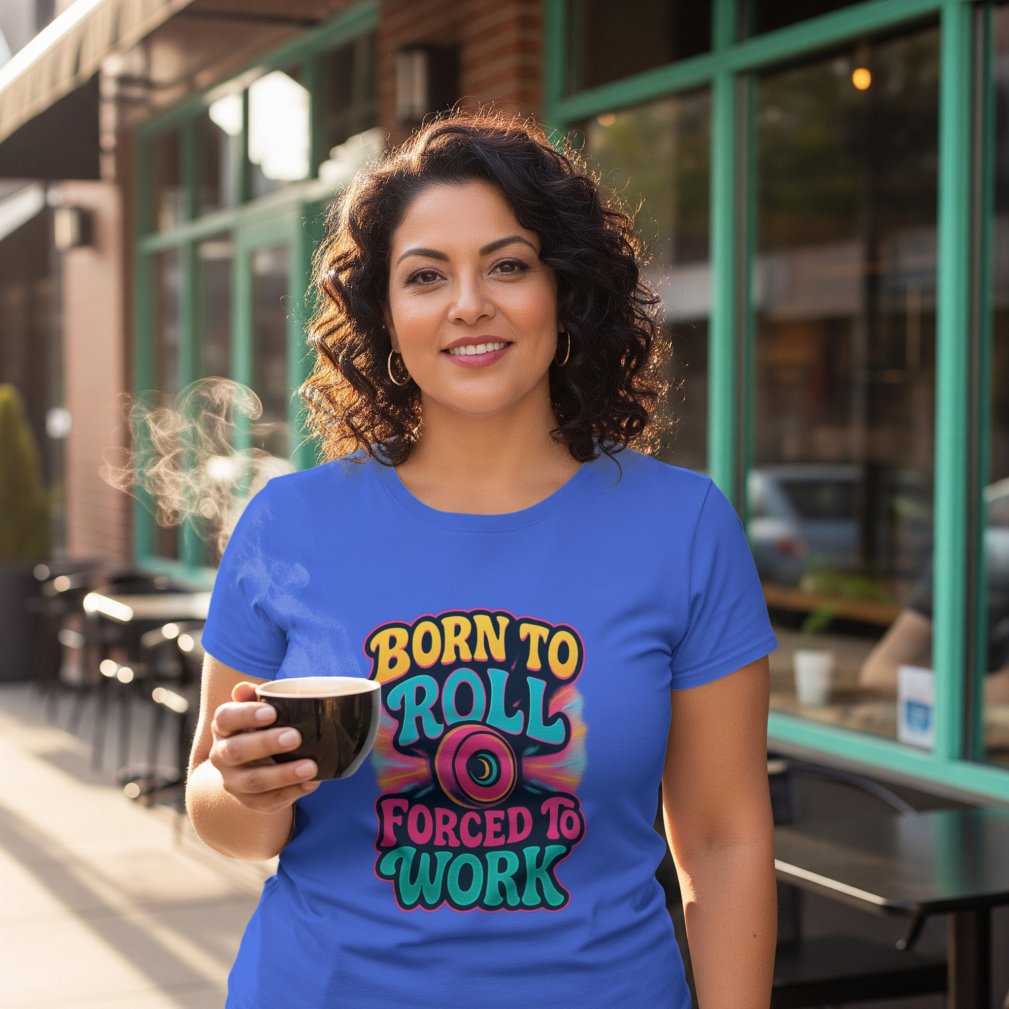 Roller Skater Born To Roll Forced To Work T-Shirt