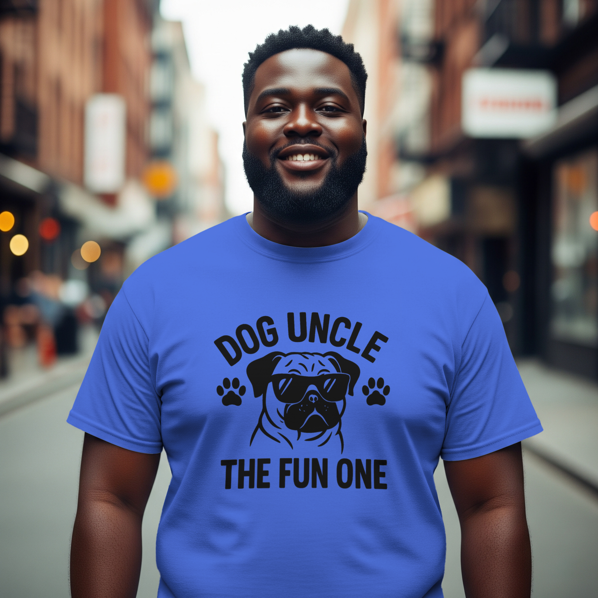 Dog Uncle The Fun One T-Shirt | Dog Lover Gift | Graphic Tee