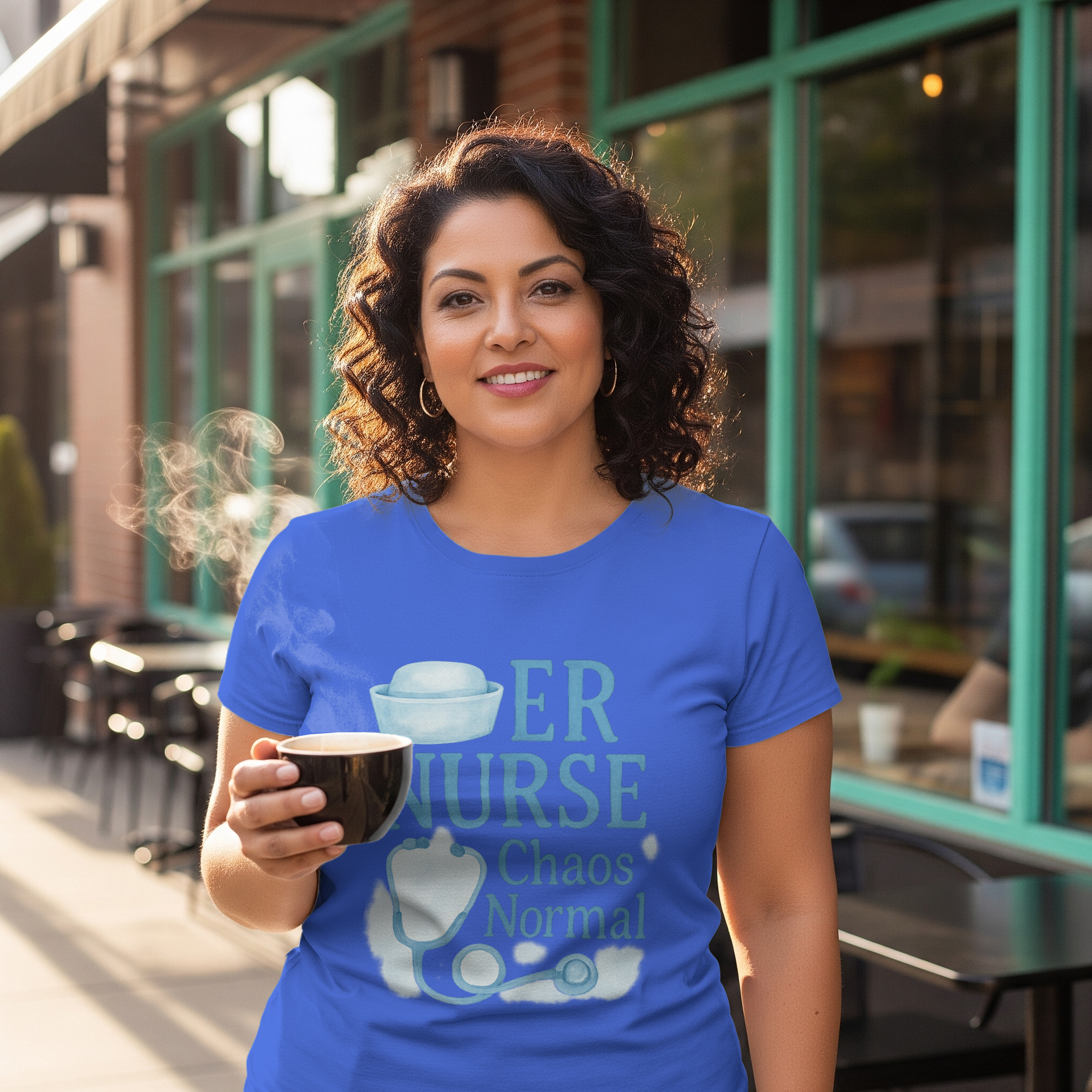 Emergency Room Nurse Fueled By Coffee T-Shirt | ER Nurse Humor | Graphic Tee