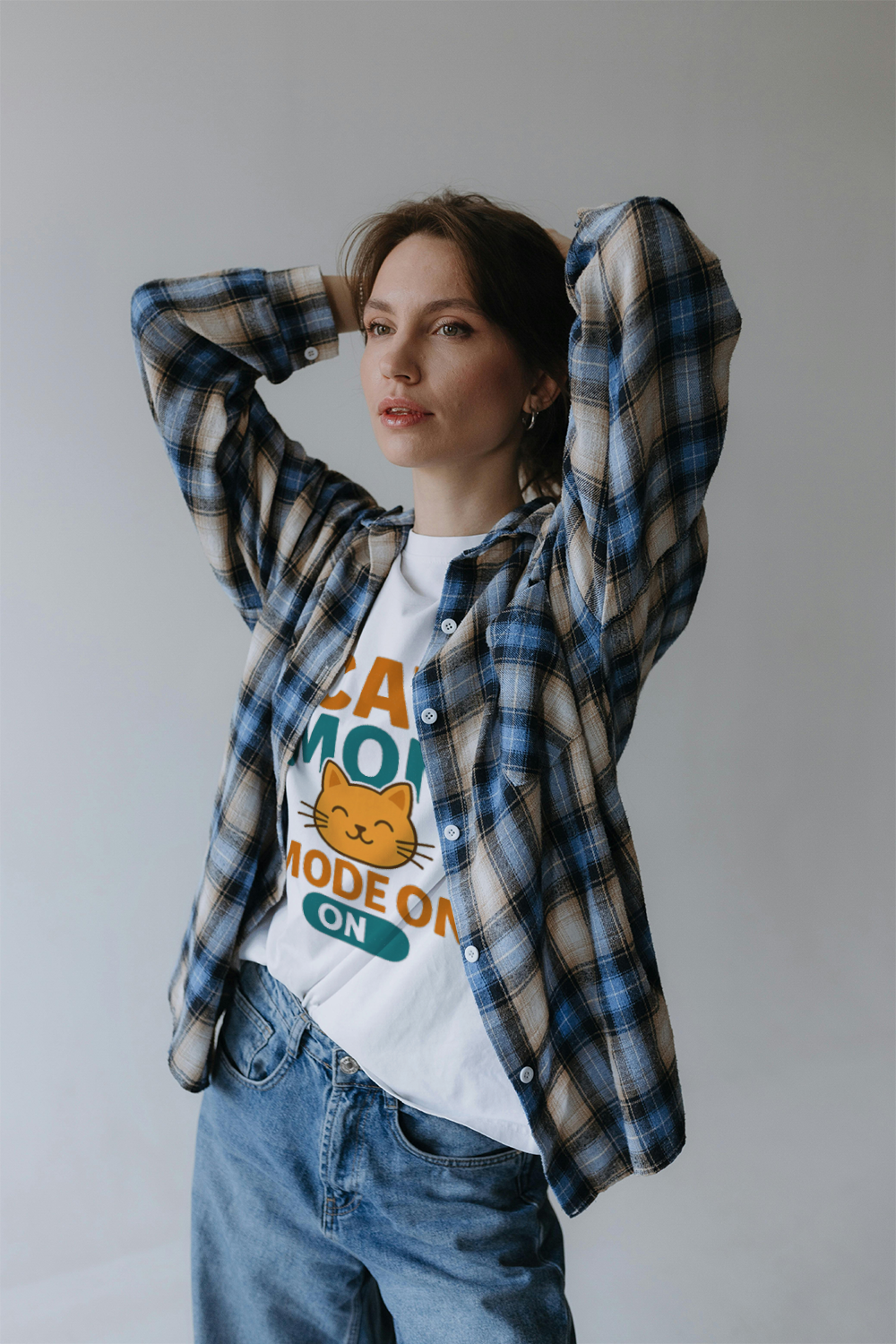 Fueled By Coffee And Cat Cuddles T-Shirt | Cat Mom Gift | Graphic Tee
