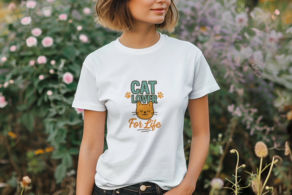 Cats Are My Happy Place T-Shirt | Cat Lover Gift | Graphic Tee