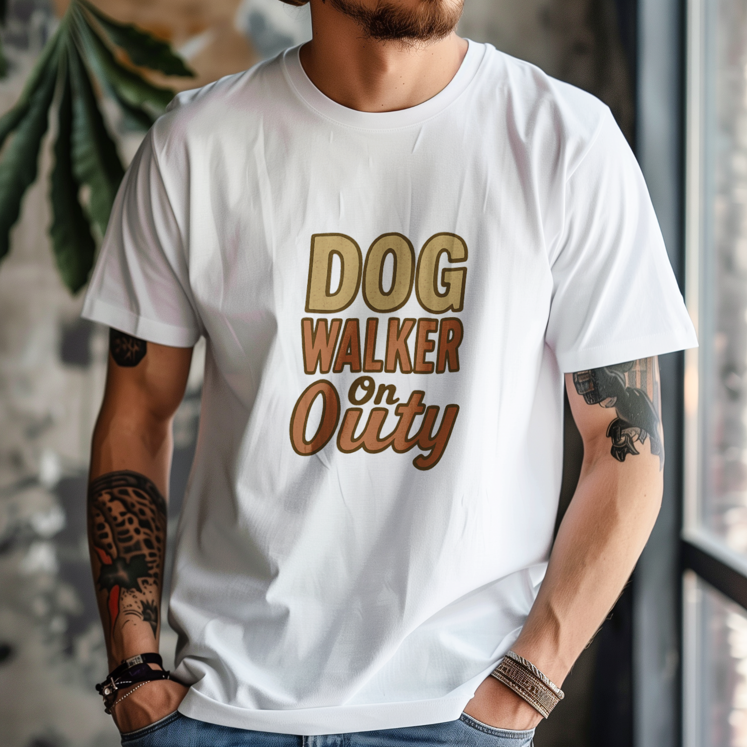 Not Lost Just Dog Walking T-Shirt | Dog Parent Humor | Graphic Tee