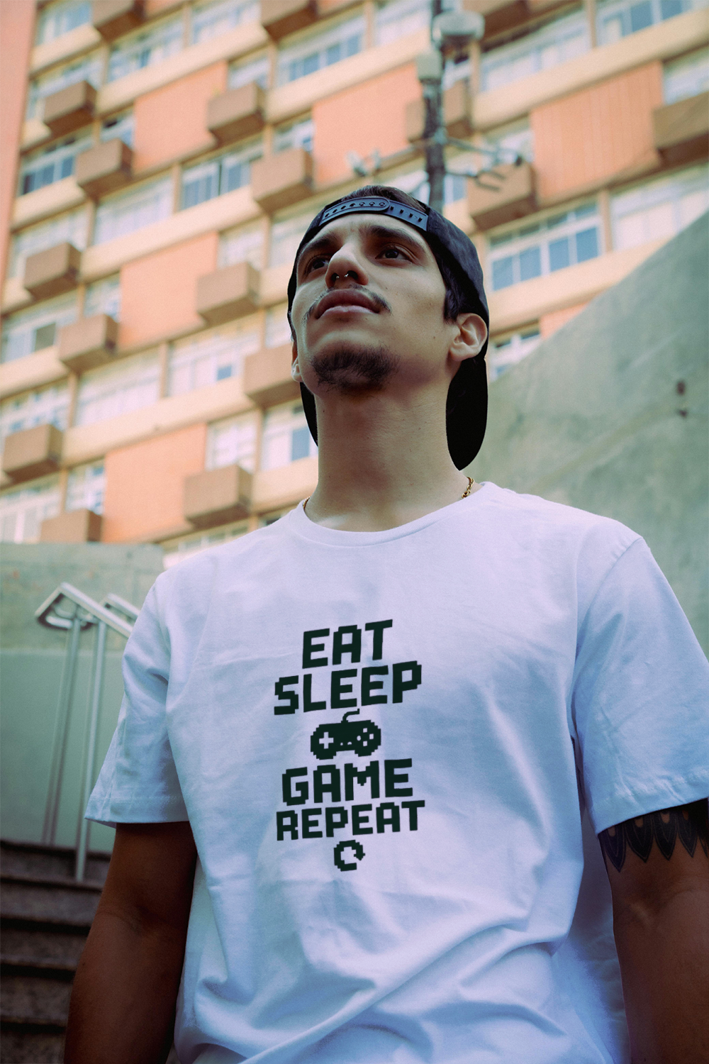 Gamer Eat Sleep Game Repeat T-Shirt | Unique Gift | Graphic Tee
