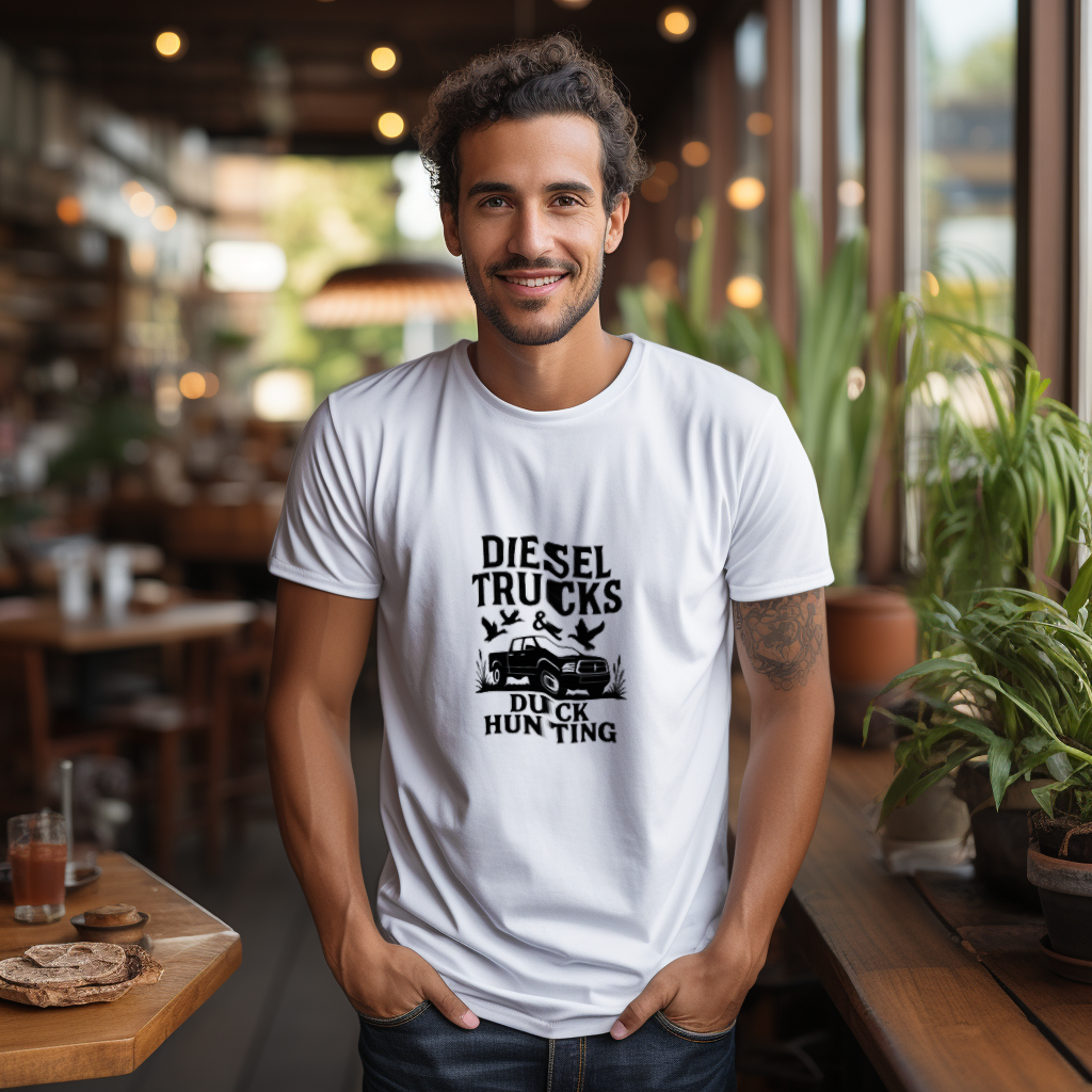 Diesel Trucks And Duck Hunting Country T-Shirt | Unique Gift | Graphic Tee