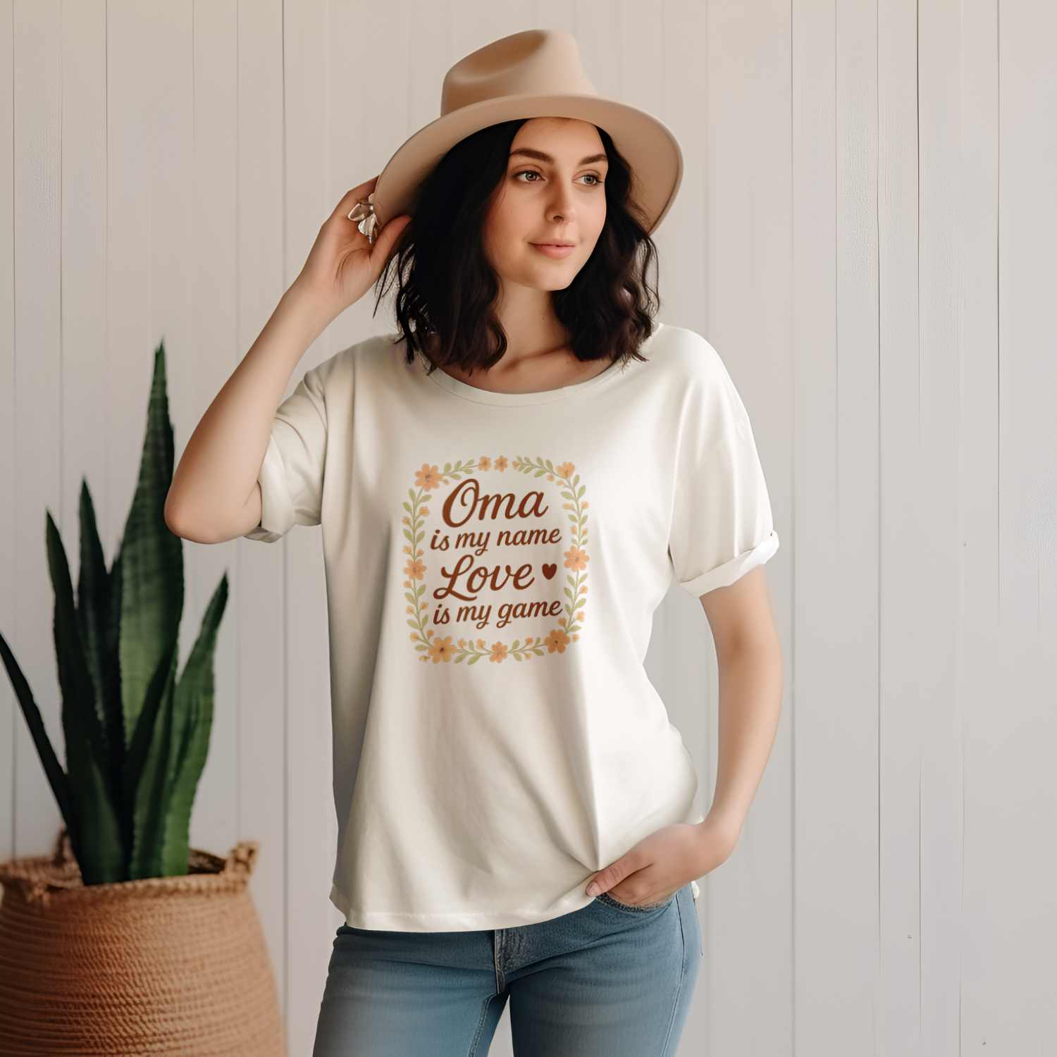 Oma Is My Name Love Is My Game T-Shirt | Unique Gift | Graphic Tee