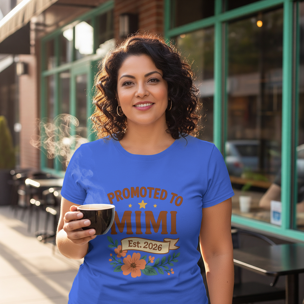 Promoted To Mimi Est 2026 Grandmother T-Shirt | Unique Gift | Graphic Tee