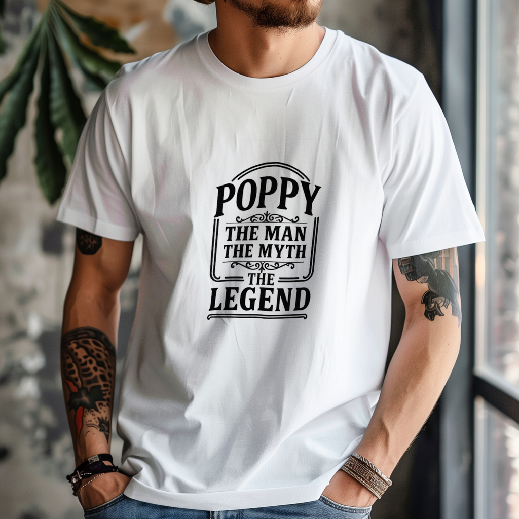 Pop Pop The Man The Myth Grandfather T-Shirt | Unique Gift | Graphic Tee