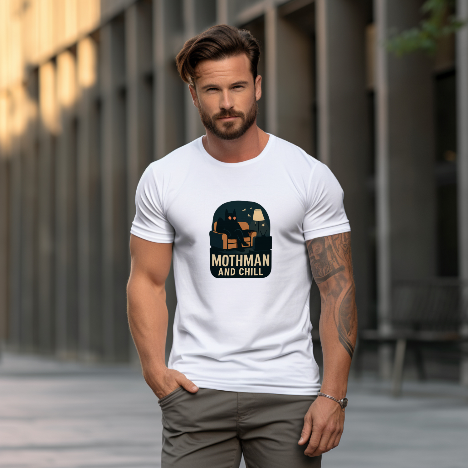 Mothman And Chill T-Shirt | Unique Gift | Graphic Tee