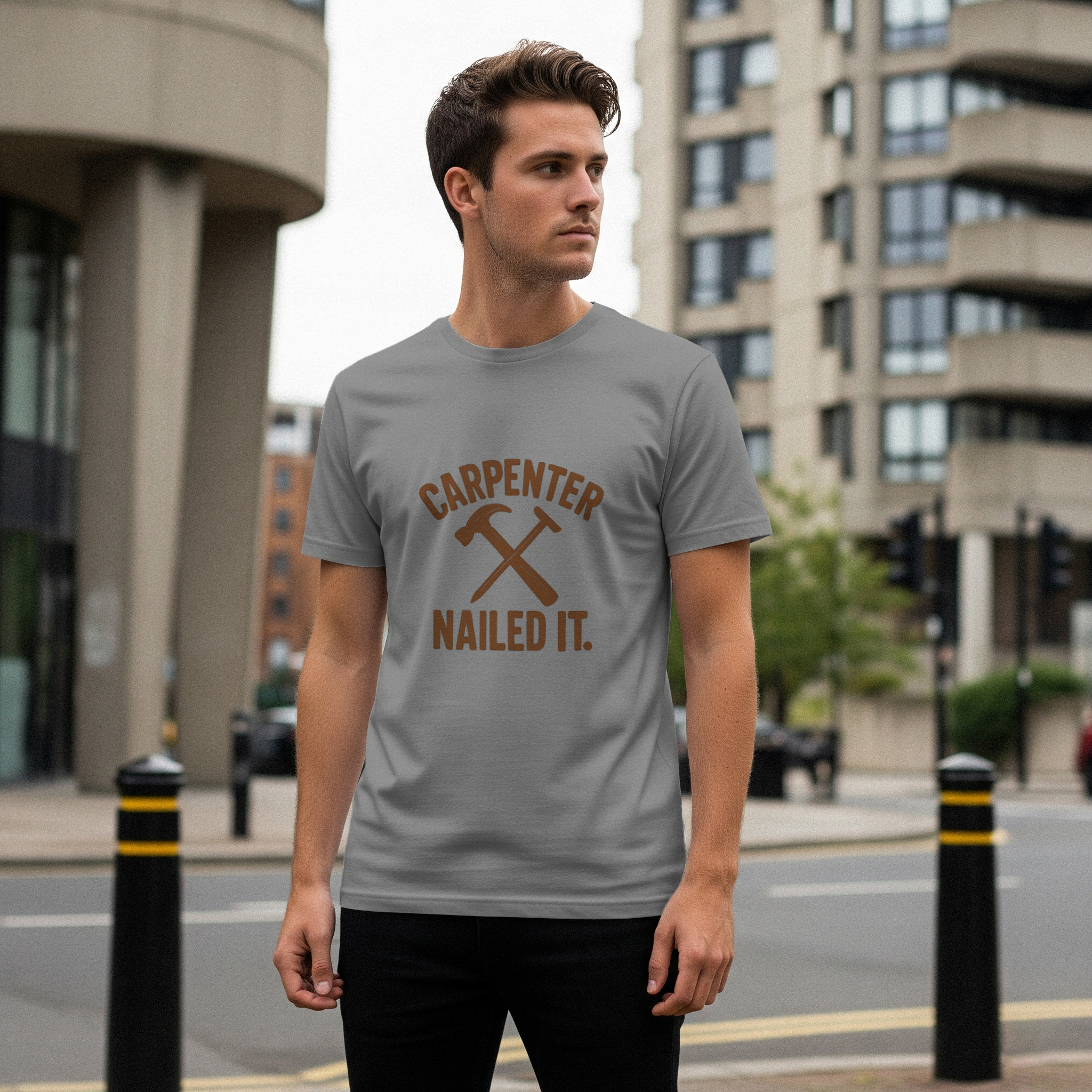 Carpenter Nailed It Profession T-Shirt | Unique Gift | Graphic Tee