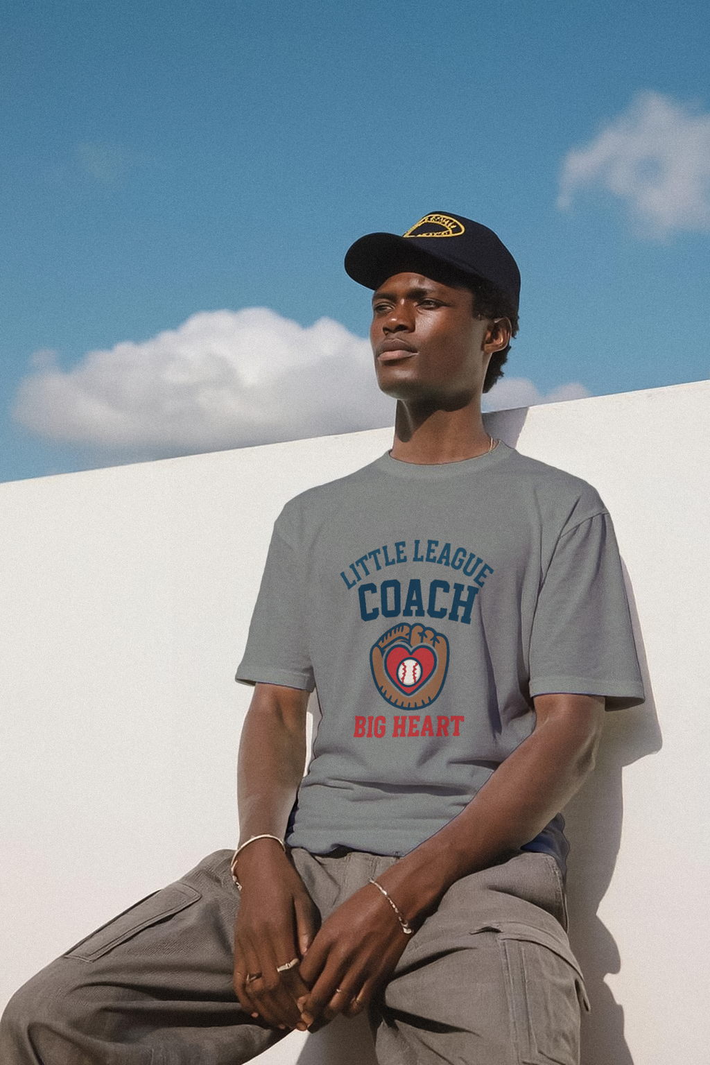 Little League Coach Big Heart T-Shirt | Unique Gift | Graphic Tee