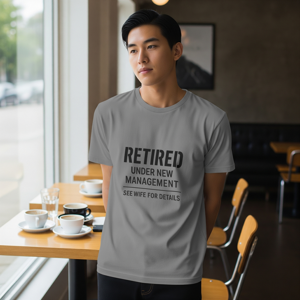 Retired Under New Management Wife T-Shirt | Unique Gift | Graphic Tee