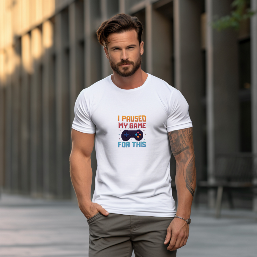 Paused My Game Gaming T-Shirt | Gamer Gift | Graphic Tee