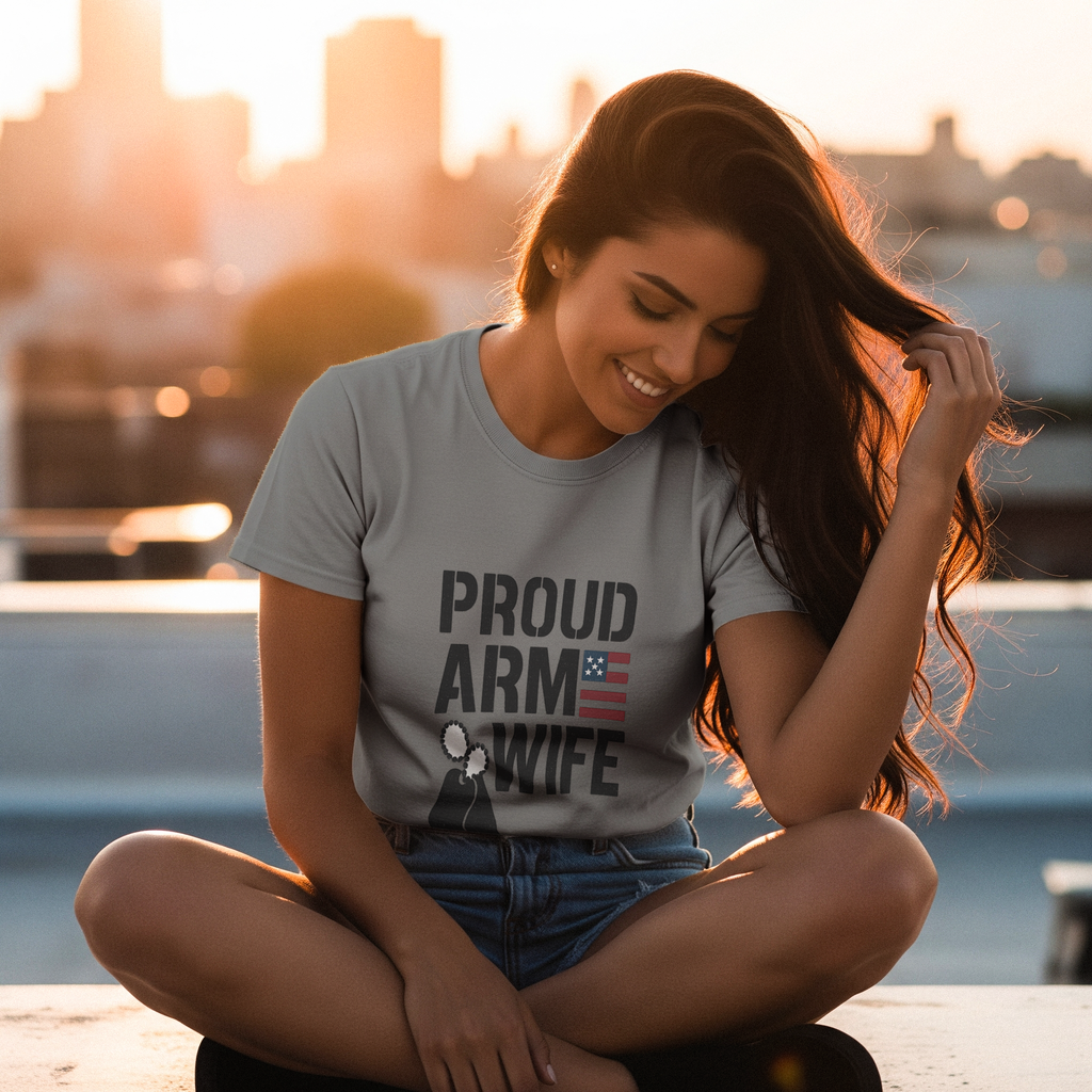 Proud Army Wife Military T-Shirt | Unique Gift | Graphic Tee