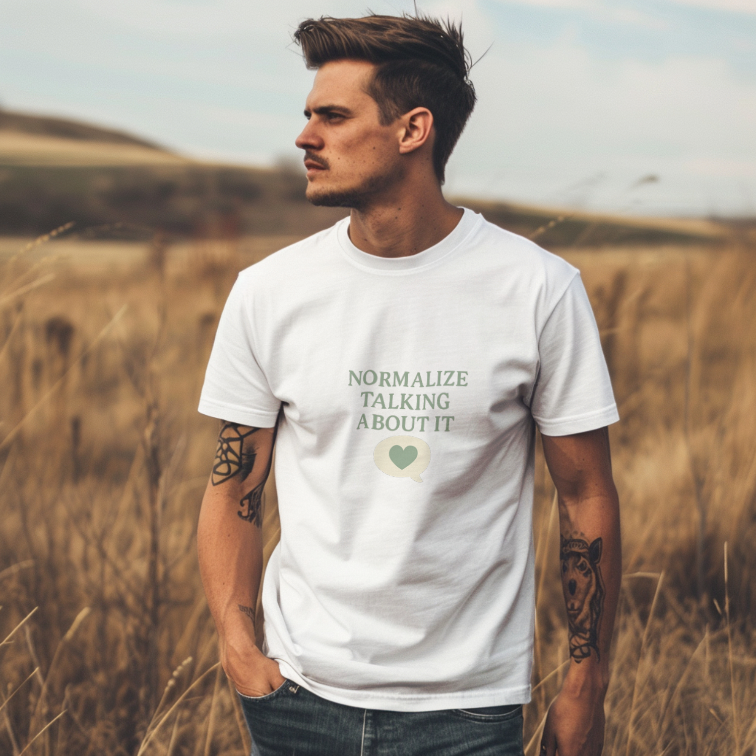 Mental Health Advocate Normalize Talking About It T-Shirt | Cat Lover Gift | Graphic Tee