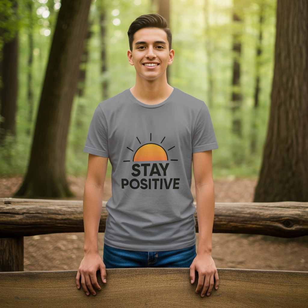 Stay Positive Motivational T-Shirt | Unique Gift | Graphic Tee