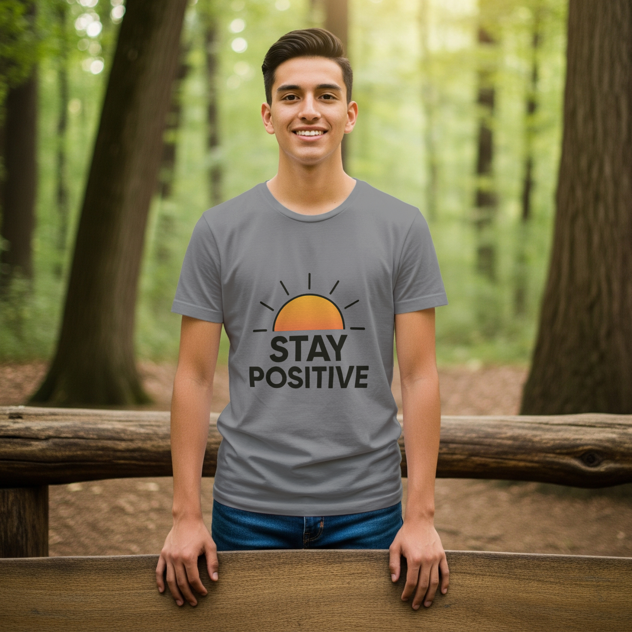 Stay Positive Motivational T-Shirt | Unique Gift | Graphic Tee