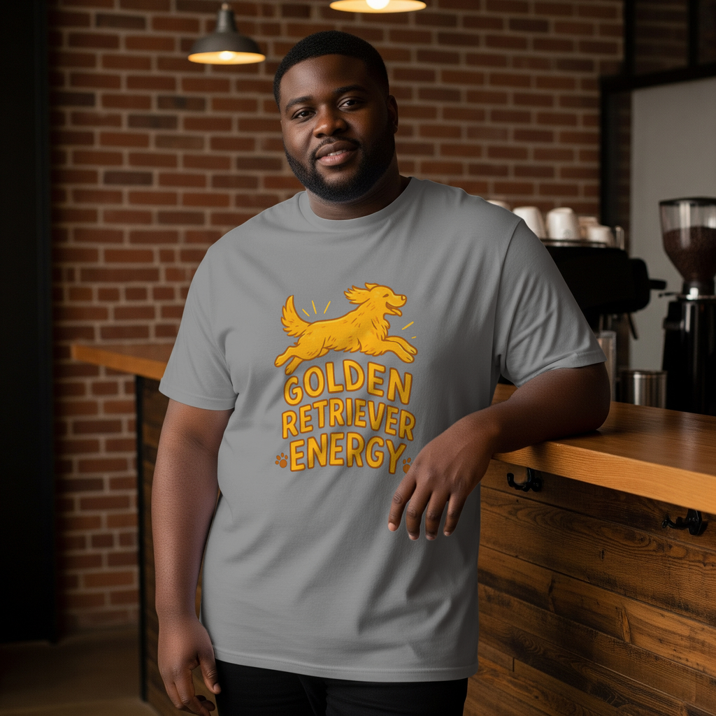 Golden Retriever Energy T-Shirt | Unique Gift | Graphic Tee