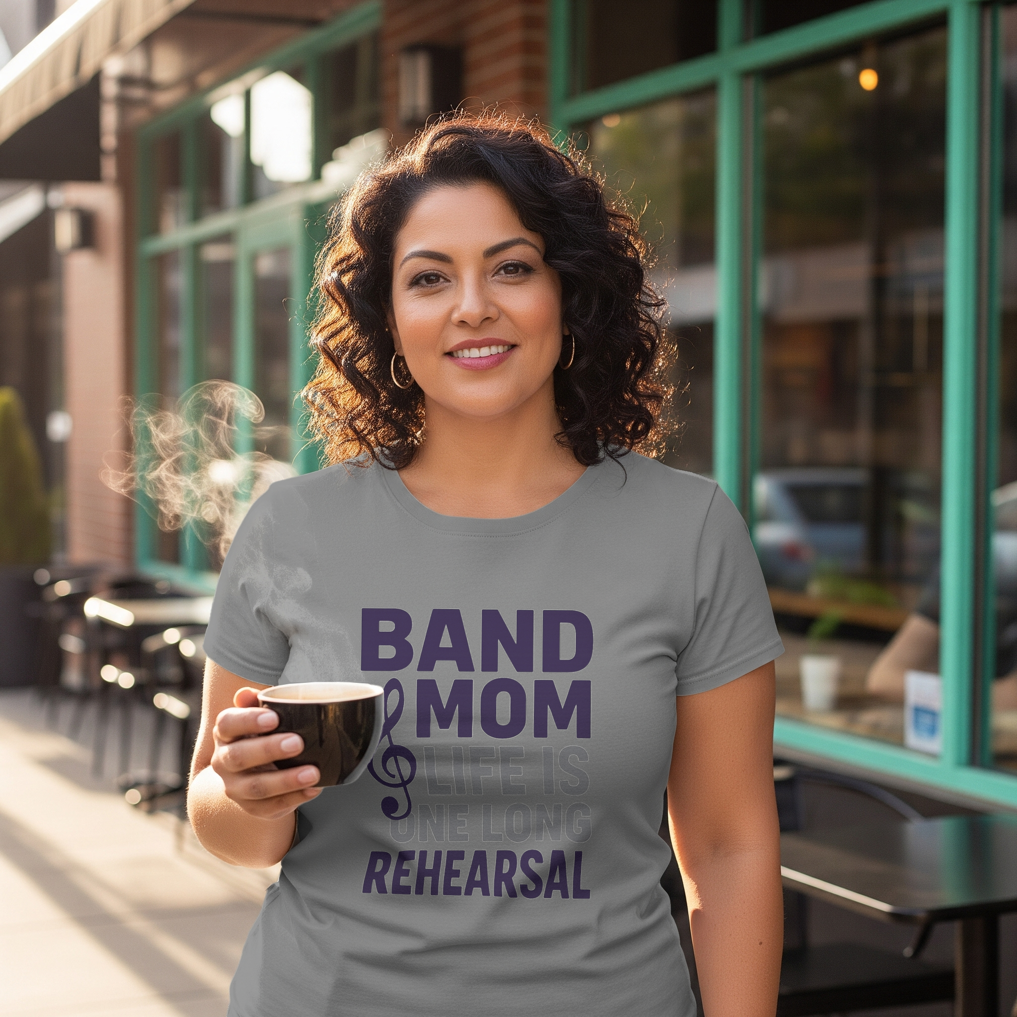 Band Mom Life Is One Long Rehearsal T-Shirt | Gift for Mom | Graphic Tee