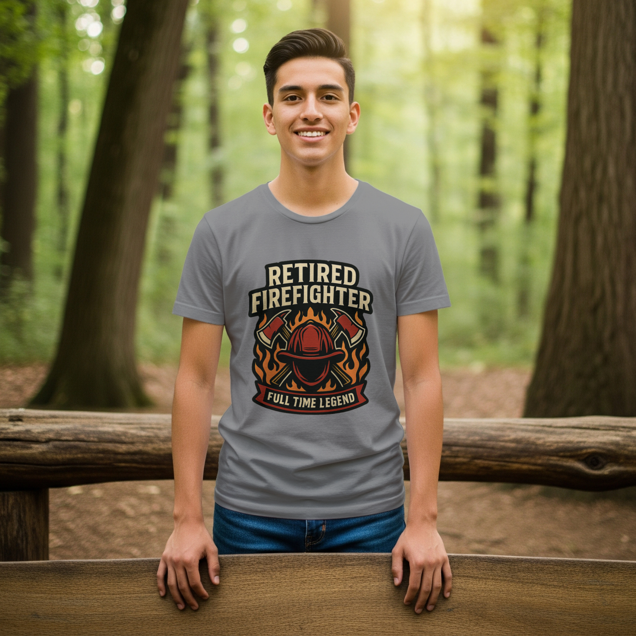 Retired Firefighter Full Time Legend T-Shirt | Unique Gift | Graphic Tee