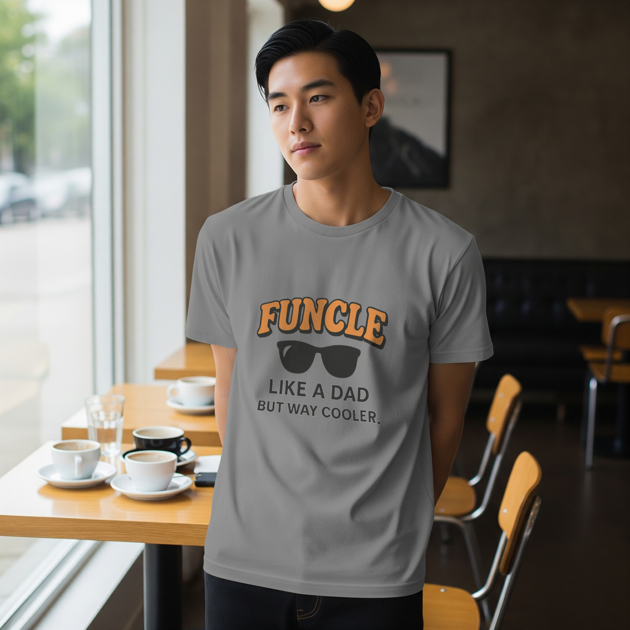 Funcle Like A Dad But Way Cooler Uncle T-Shirt | Gift for Dad | Graphic Tee