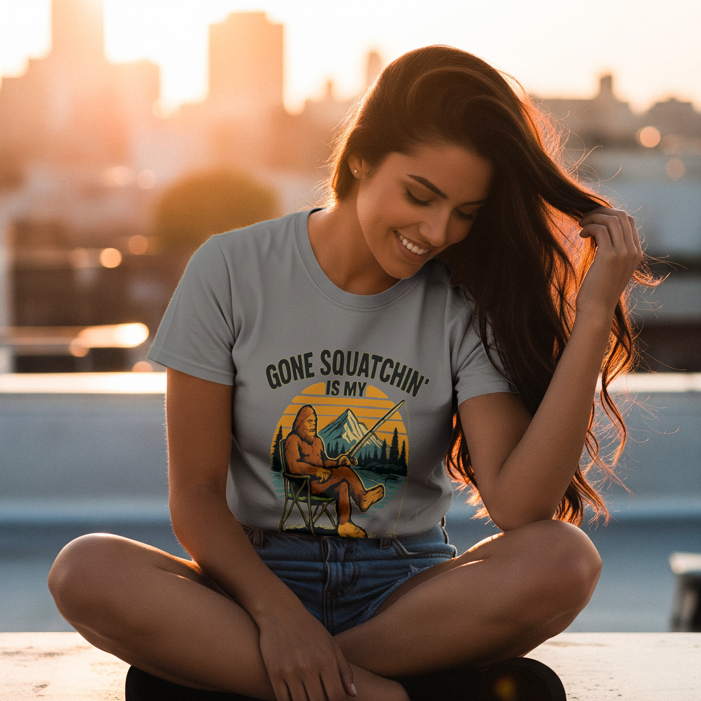 Gone Squatchin Retirement Plan T-Shirt | Unique Gift | Graphic Tee