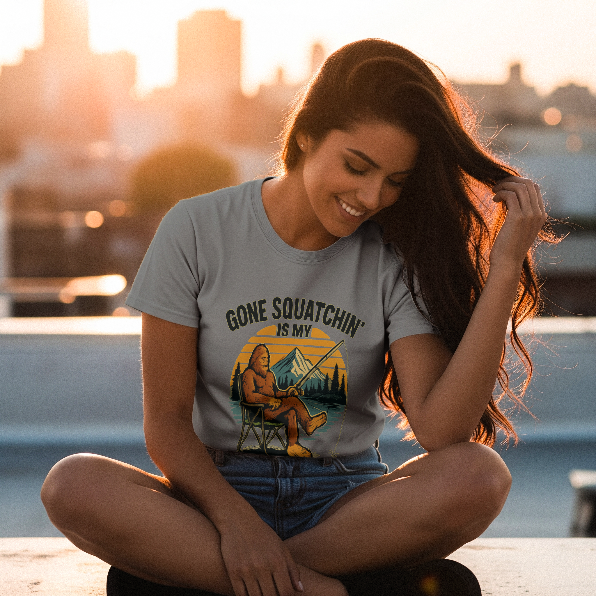 Gone Squatchin Retirement Plan T-Shirt | Unique Gift | Graphic Tee